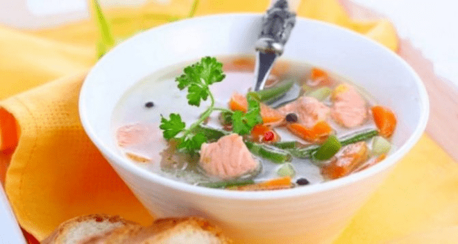 fisksoppa på en proteindiet